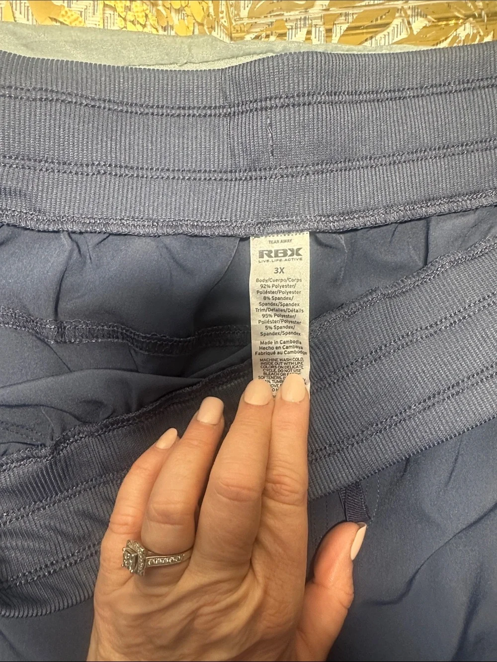 Ladies Blue Capri pants Sz 3X by RBX - Picture 8 of 8